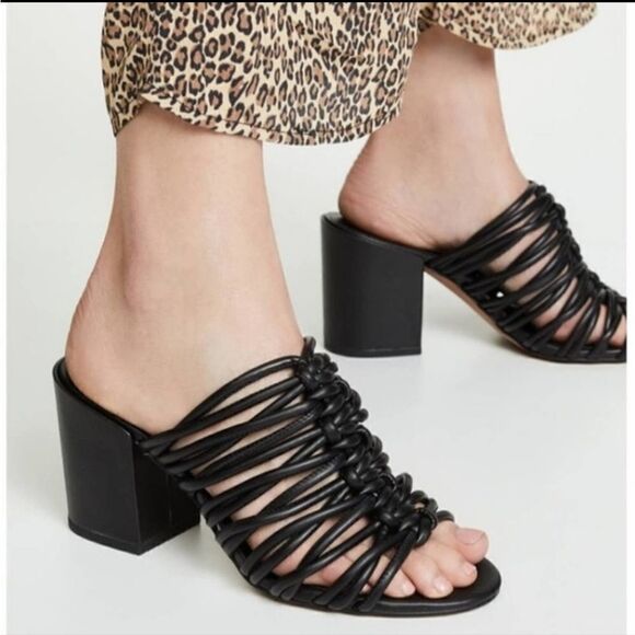 Rebecca Minkoff Calanthe Black Sandal Sz 8.5 NWOT - Picture 1 of 8